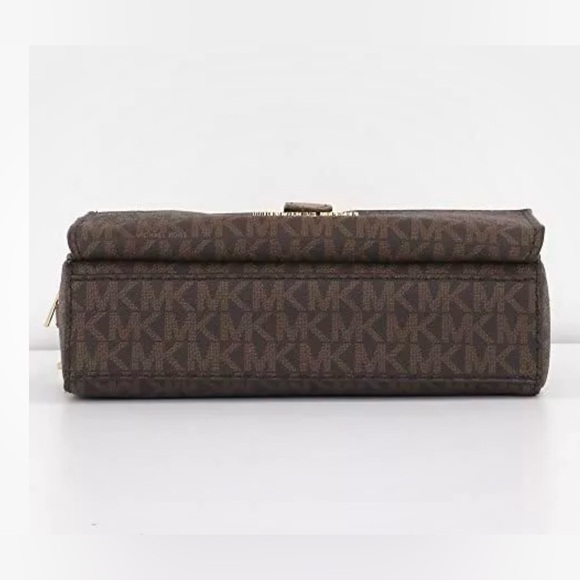 Michael Kors Signature Mid Size Double Zip Top Handle & Crossbody Chain Bag NWT - Picture 6 of 15